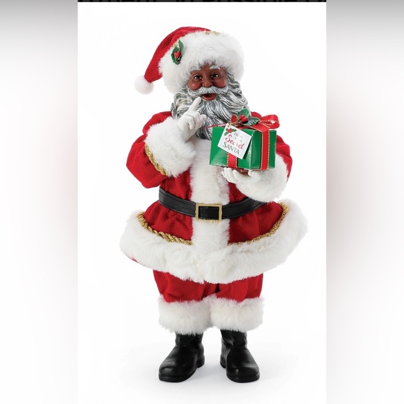 Brand New Department 56 Shh Black Santa Figurine - Picture 1 of 2